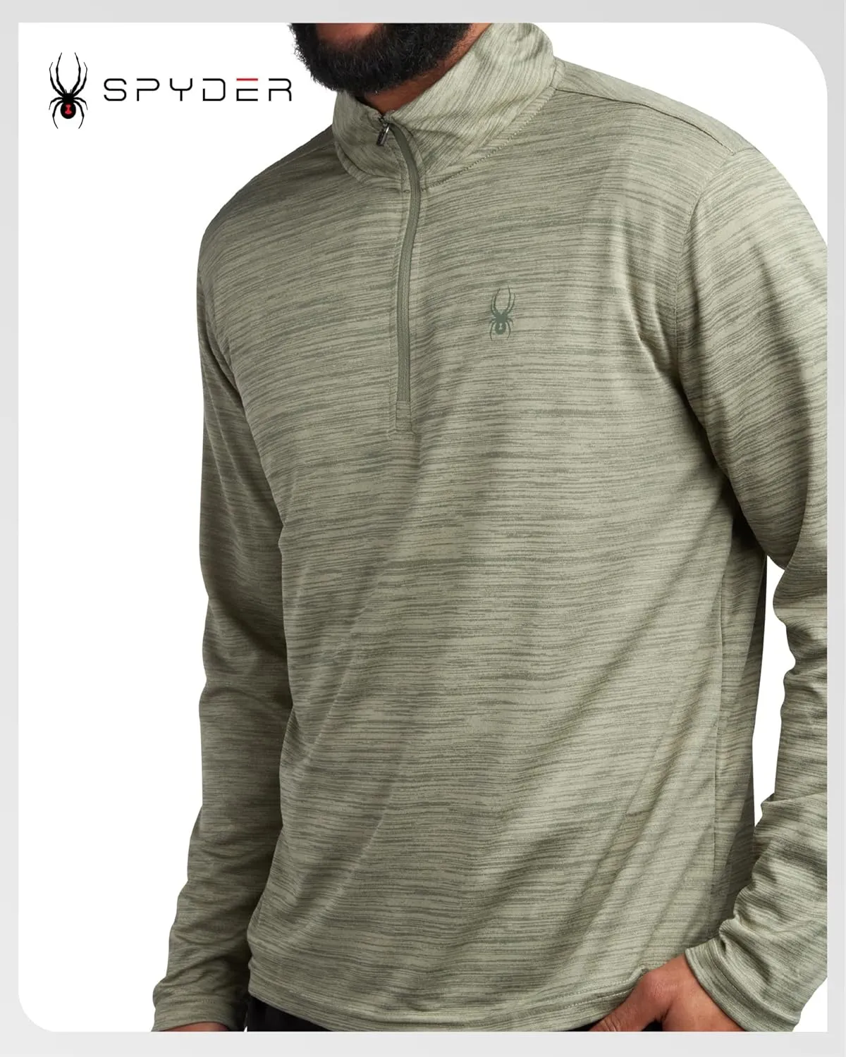 Spyder Mens Quarter Zip Pullover Sweatshirt - Moisture Wicking Shirts For Men - 1/4 Zip Pullover Mens Golf Sweaters for Men