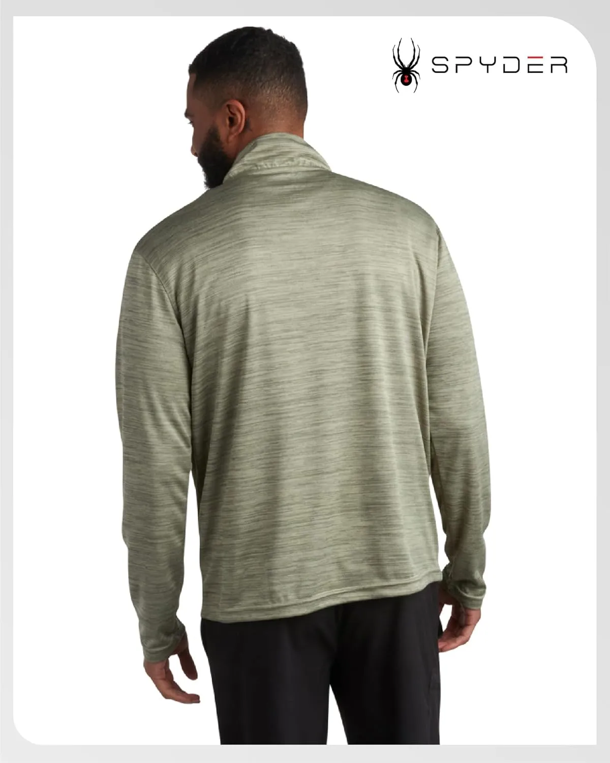 Spyder Mens Quarter Zip Pullover Sweatshirt - Moisture Wicking Shirts For Men - 1/4 Zip Pullover Mens Golf Sweaters for Men