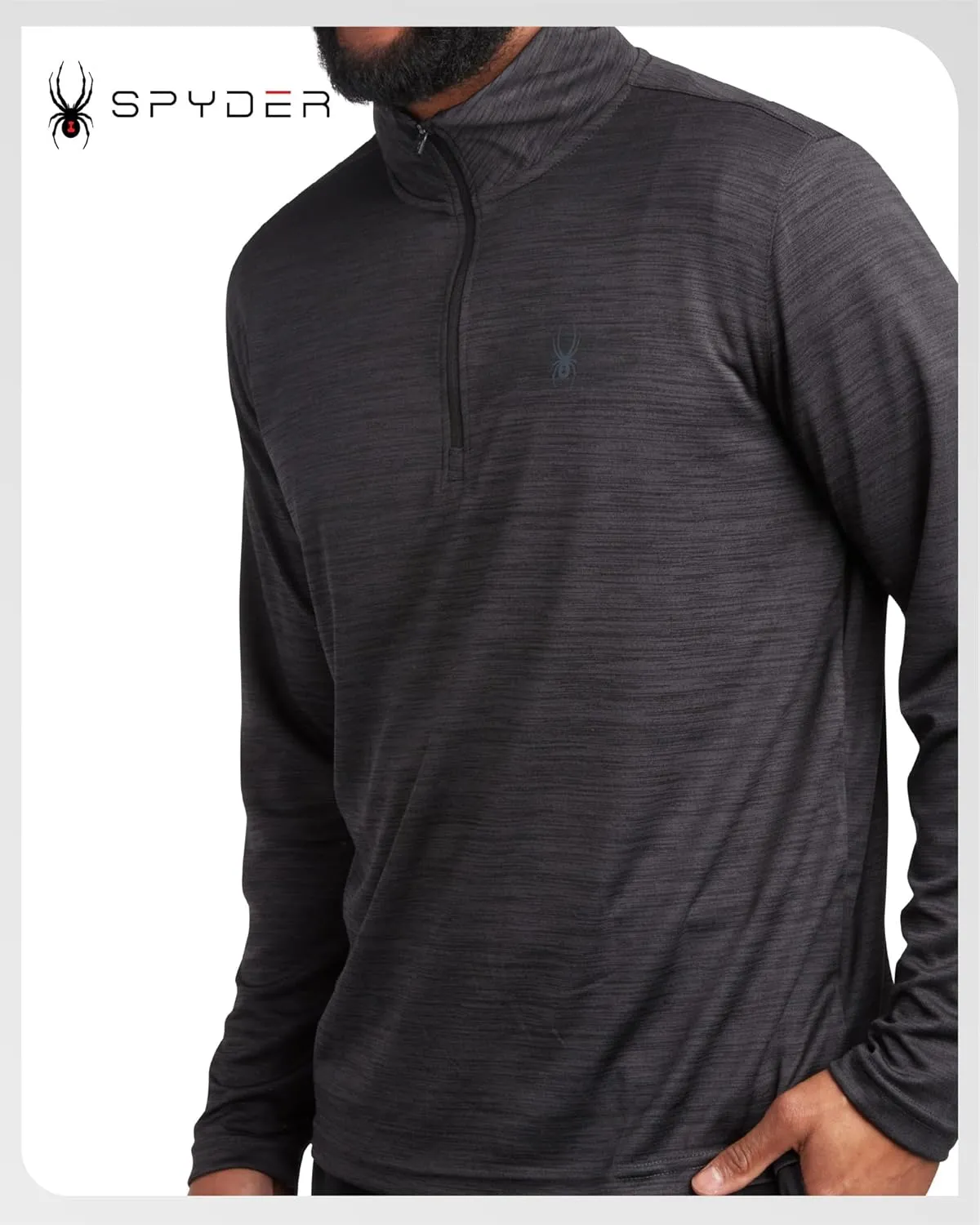 Spyder Mens Quarter Zip Pullover Sweatshirt - Moisture Wicking Shirts For Men - 1/4 Zip Pullover Mens Golf Sweaters for Men