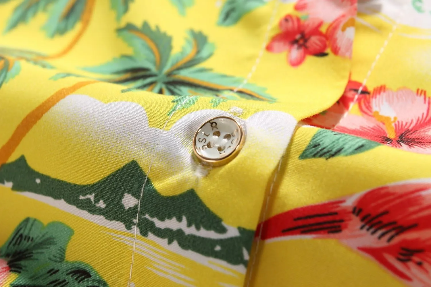 SSLR Hawaiian Shirts for Women Flamingo Shirt Tropical Shirts for Women Summer Casual Short Sleeve
