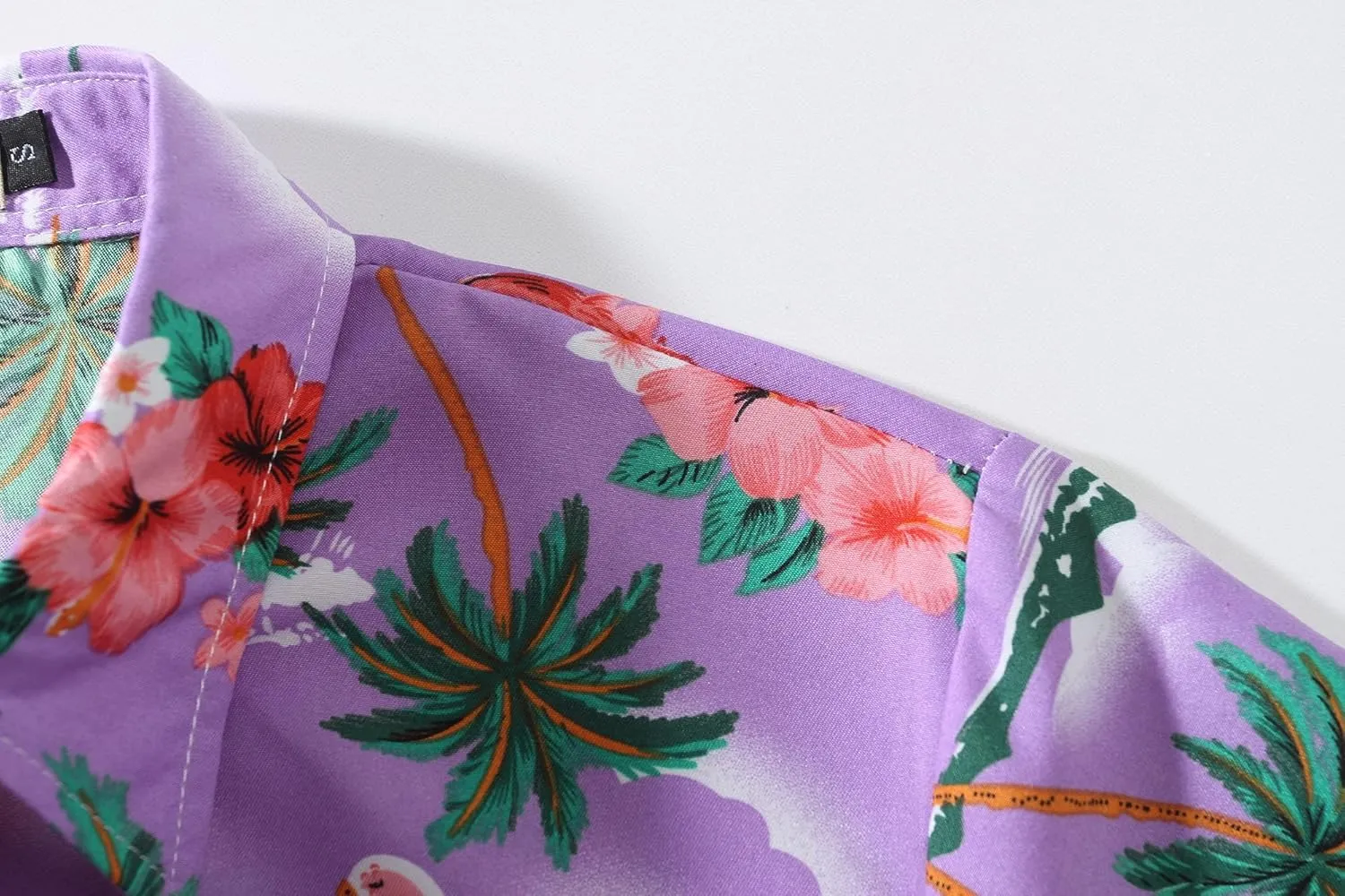 SSLR Hawaiian Shirts for Women Flamingo Shirt Tropical Shirts for Women Summer Casual Short Sleeve