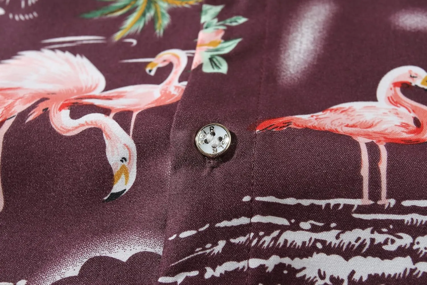 SSLR Hawaiian Shirts for Women Flamingo Shirt Tropical Shirts for Women Summer Casual Short Sleeve