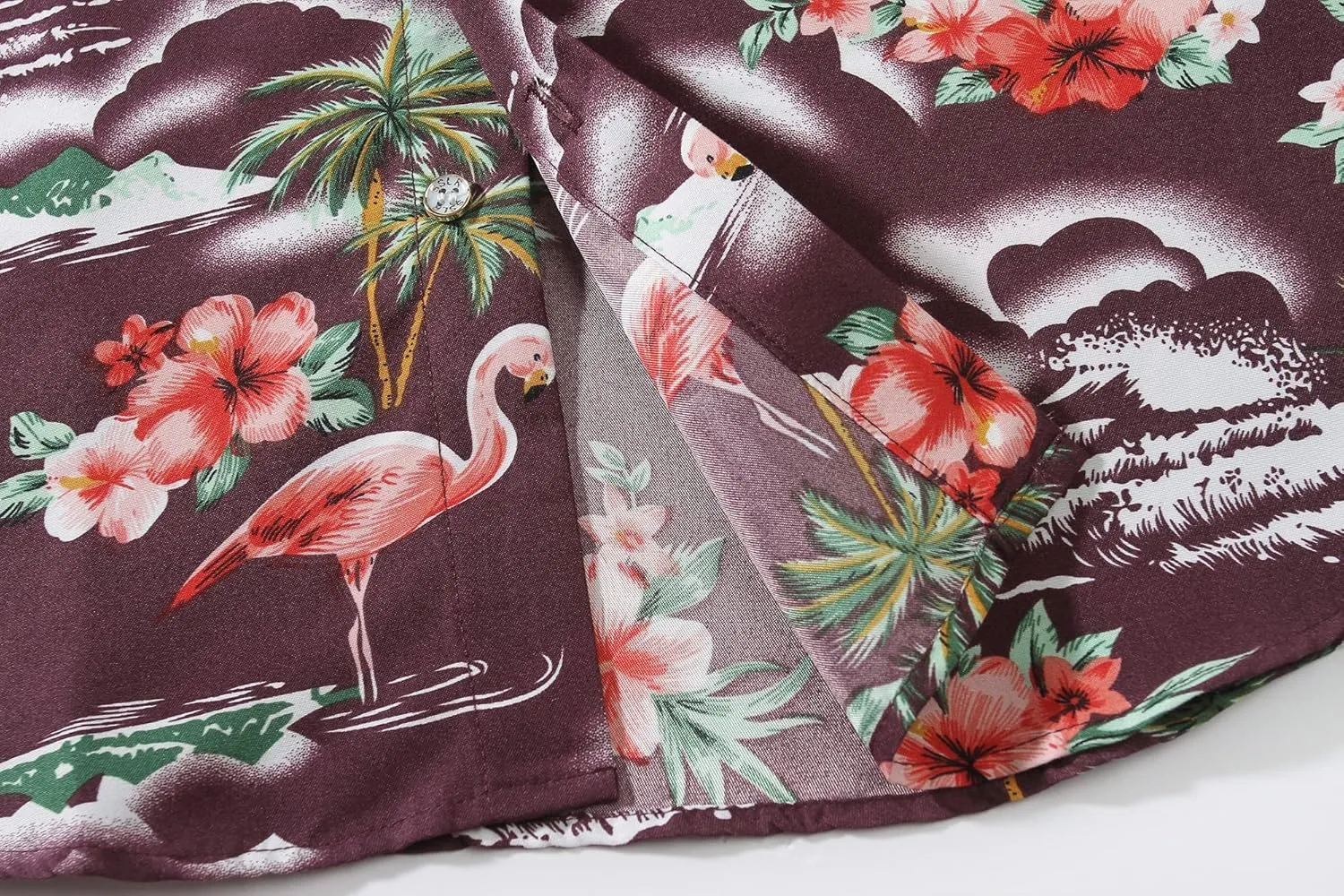 SSLR Hawaiian Shirts for Women Flamingo Shirt Tropical Shirts for Women Summer Casual Short Sleeve