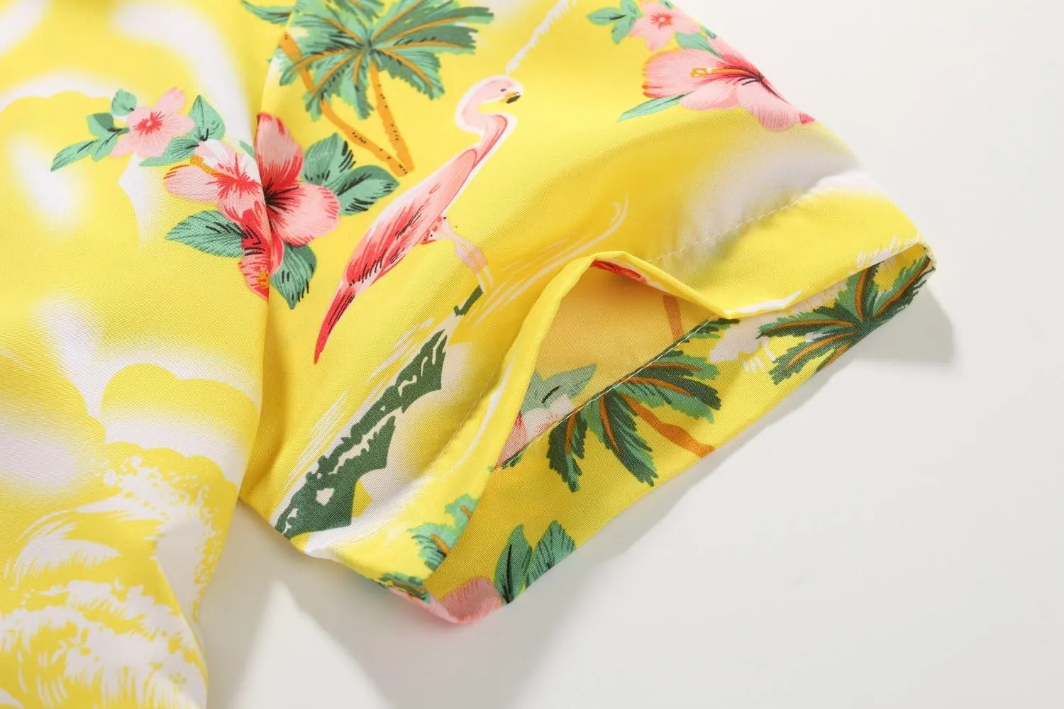 SSLR Hawaiian Shirts for Women Flamingo Shirt Tropical Shirts for Women Summer Casual Short Sleeve