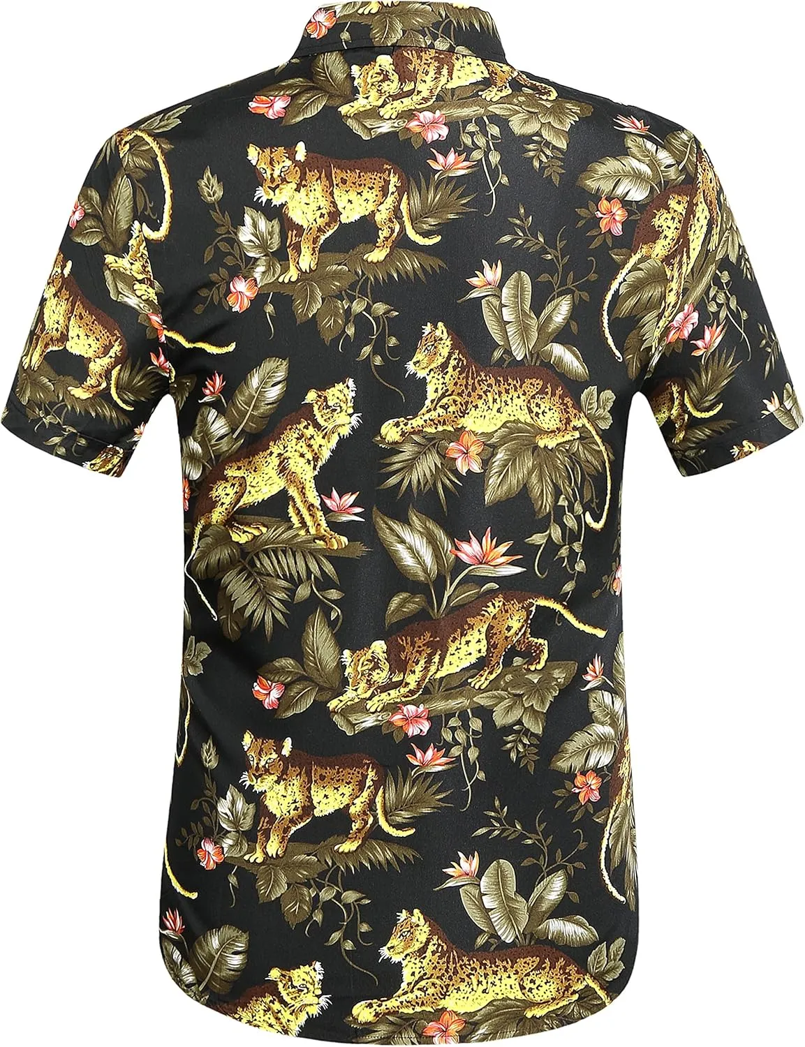 SSLR Mens Short Sleeve Button Down Shirts Casual Summer Hawaiian Shirts for Men