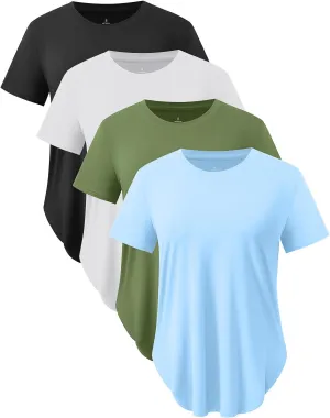 Star Vibe Womens Workout Shirts Breathable UPF 50  Quick Dry Athletic Yoga T-Shirts Short Sleeve Gym Running Hiking Tops