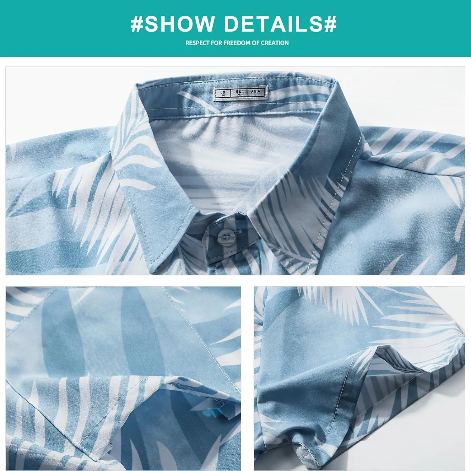 Sumolux Mens Hawaiian Shirts Floral Button Down Tropical Holiday Beach Shirts