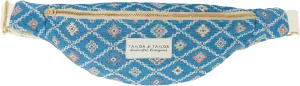 Tailor & Tailor Ethnic Pattern Waist Bag - Adjustable Belt, Lightweight Fabric, Multipurpose Fanny Pack, Western Style Belt Bag (Blue)