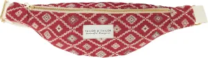 Tailor & Tailor Ethnic Pattern Waist Bag - Adjustable Belt, Lightweight Fabric, Multipurpose Fanny Pack, Western Style Belt Bag (Red)