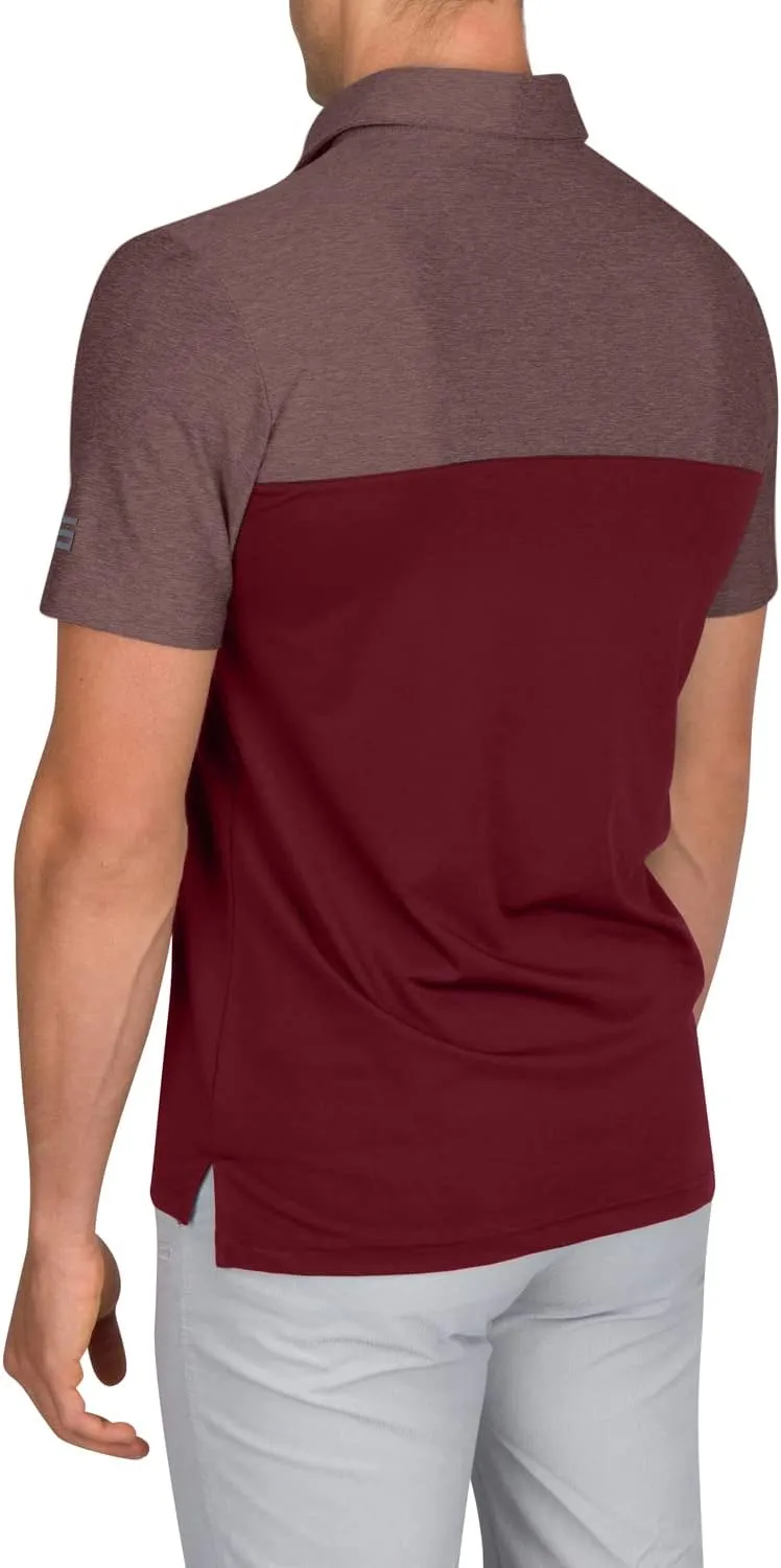 Three Sixty Six Quick Dry Golf Shirts for Men - Moisture Wicking Short-Sleeve Casual Polo Shirt