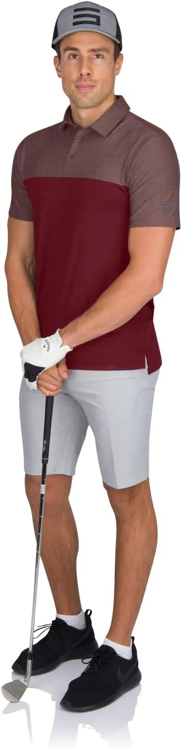 Three Sixty Six Quick Dry Golf Shirts for Men - Moisture Wicking Short-Sleeve Casual Polo Shirt