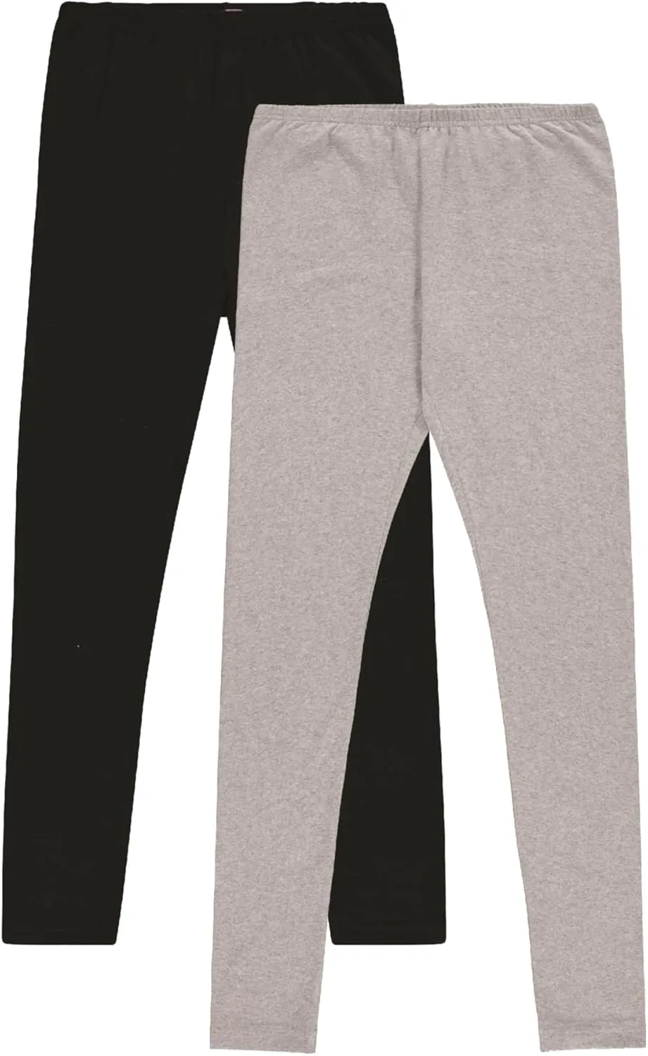 Toddler and Big Girls Leggings, Black Cotton Spandex Stretch Pants - Kids Dance Clothing, Yoga and Ballet Tights, 5-Pack