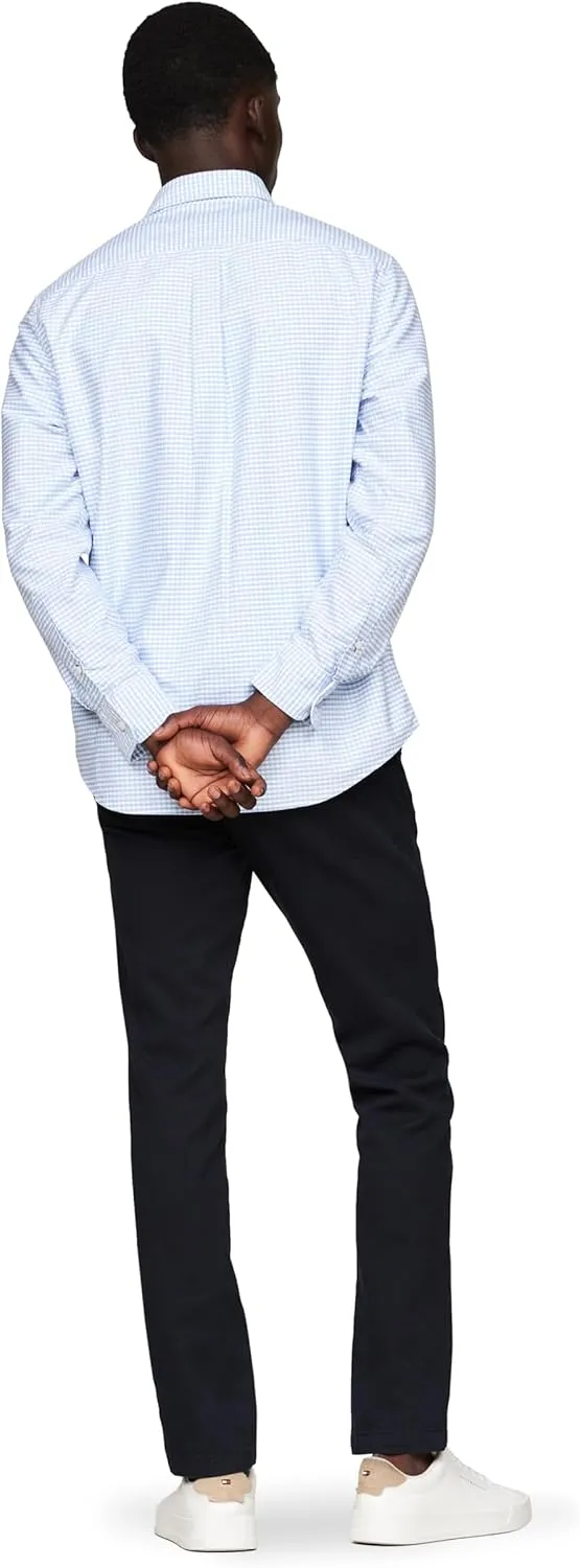 Tommy Hilfiger Long Sleeve Oxford Regular Fit, Men's Button Down Shirts, Also Available in Big and Tall