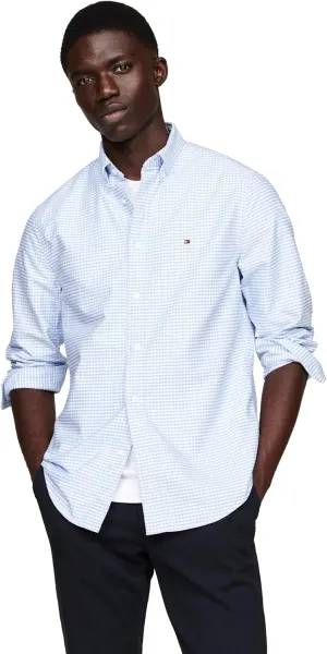 Tommy Hilfiger Long Sleeve Oxford Regular Fit, Men's Button Down Shirts, Also Available in Big and Tall