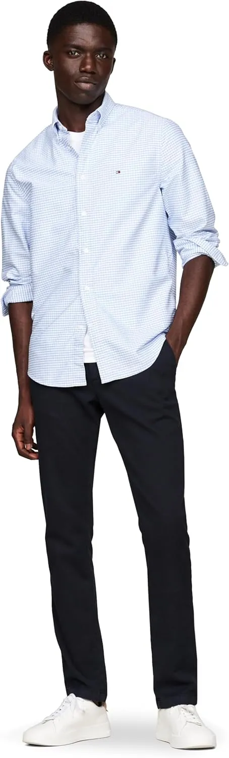 Tommy Hilfiger Long Sleeve Oxford Regular Fit, Men's Button Down Shirts, Also Available in Big and Tall