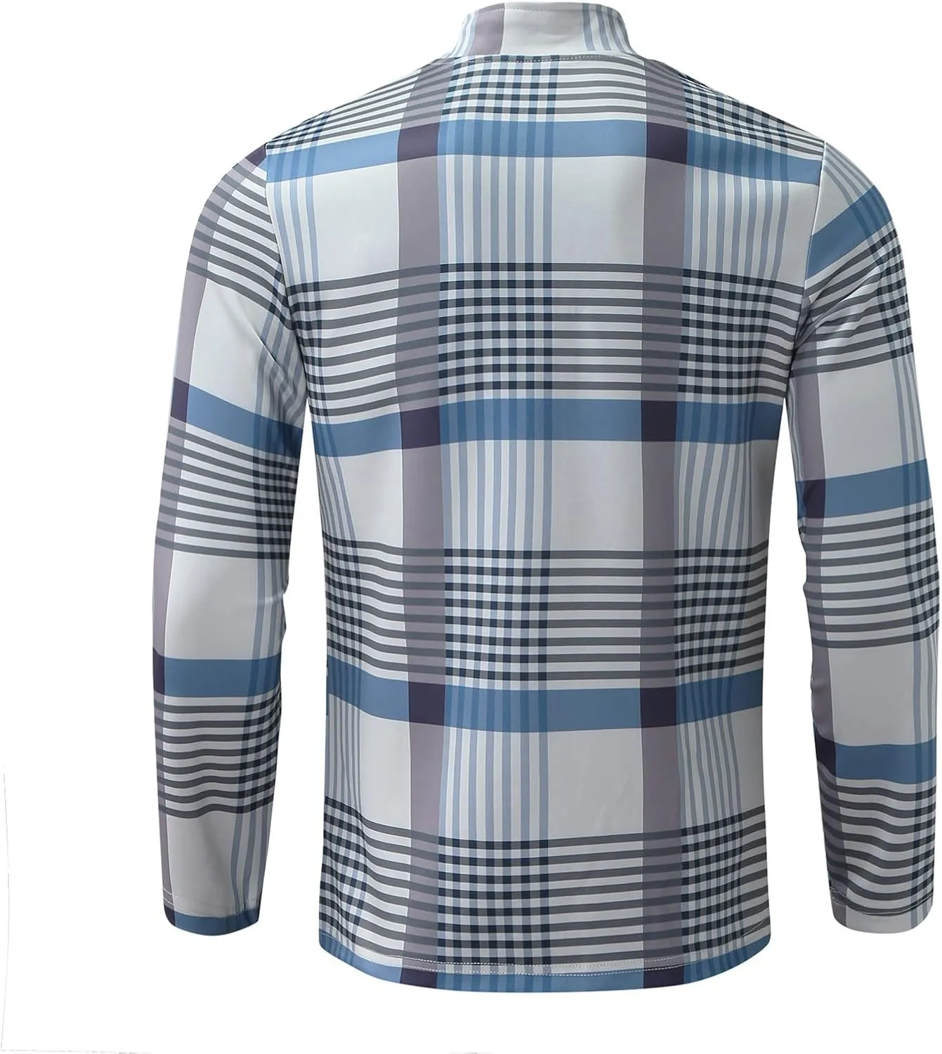 Tracksuits for Men Plaid Full Zip Jacket and Pants Sweatsuits Casual Slim Fit Workout Jogging Sports Set with Pockets
