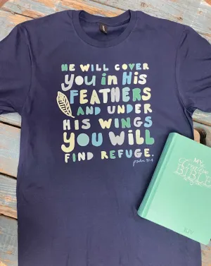 Under His Wings Christian Tee