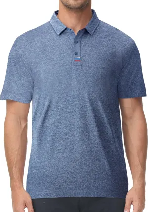 V VALANCH Men's Polo Shirts Sport Casual Short Sleeve Golf Polo Moisture Wicking Collared Tennis T-Shirt