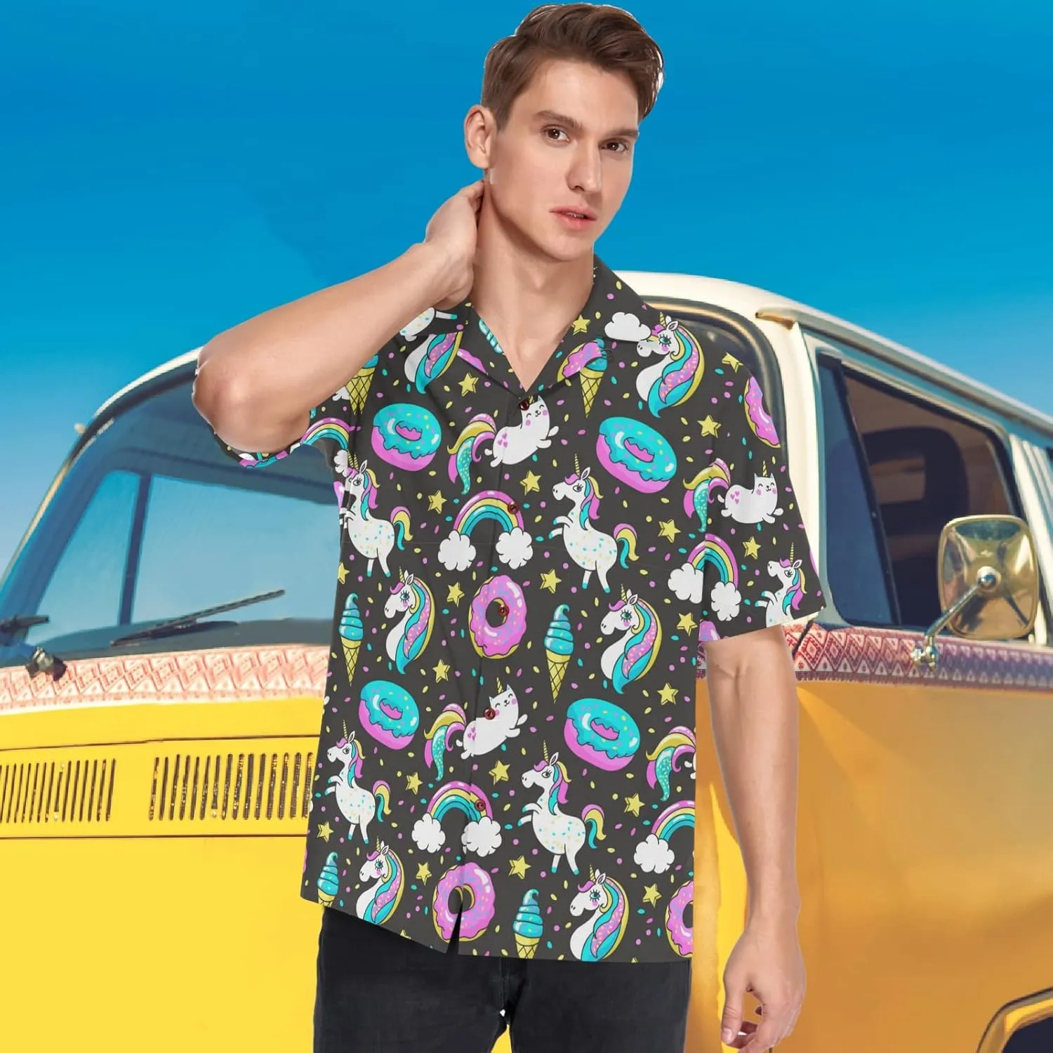 visesunny Hawaiian Shirts for Men Short Sleeve Aloha Beach Shirt Floral Summer Casual Button Down Shirts