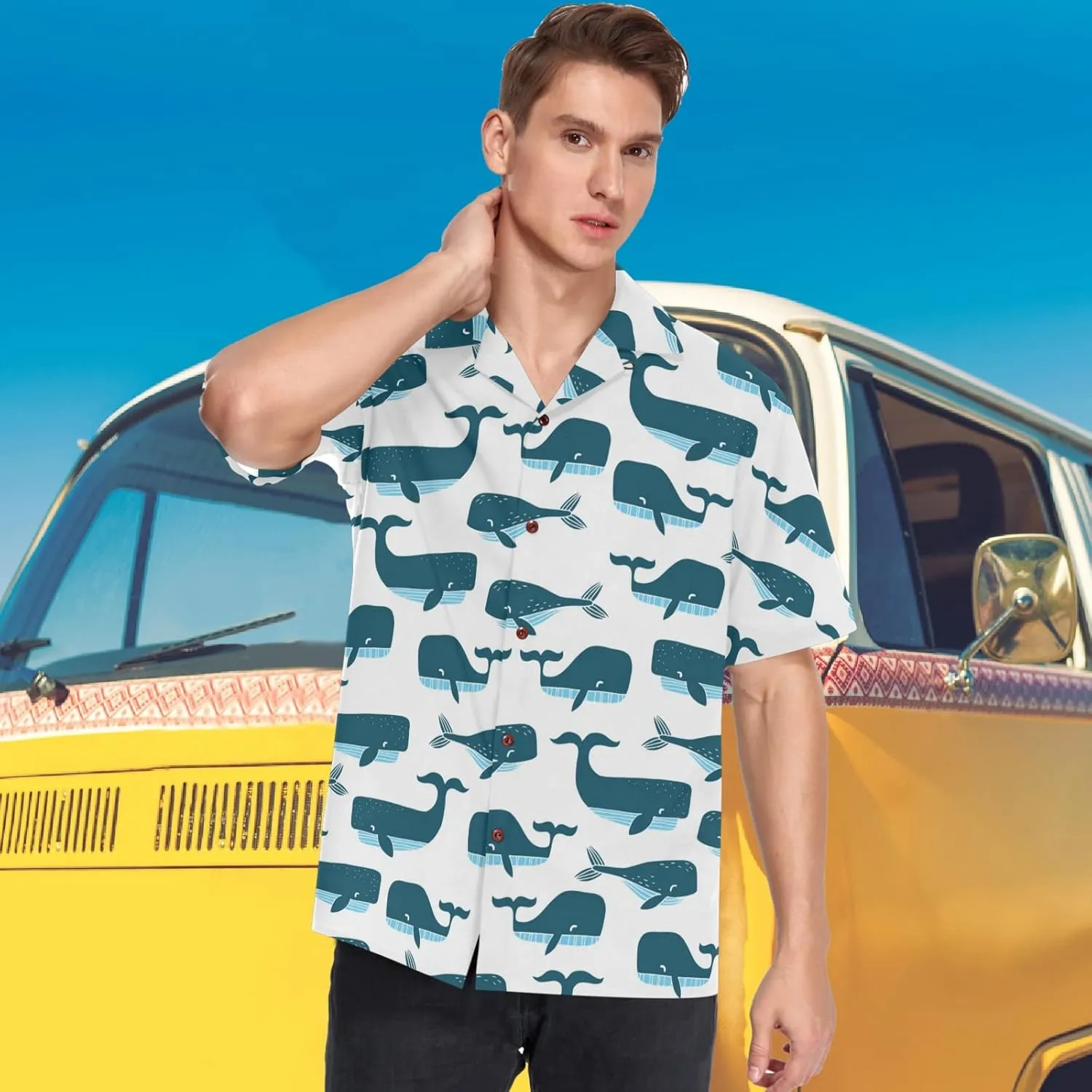 visesunny Hawaiian Shirts for Men Short Sleeve Aloha Beach Shirt Floral Summer Casual Button Down Shirts