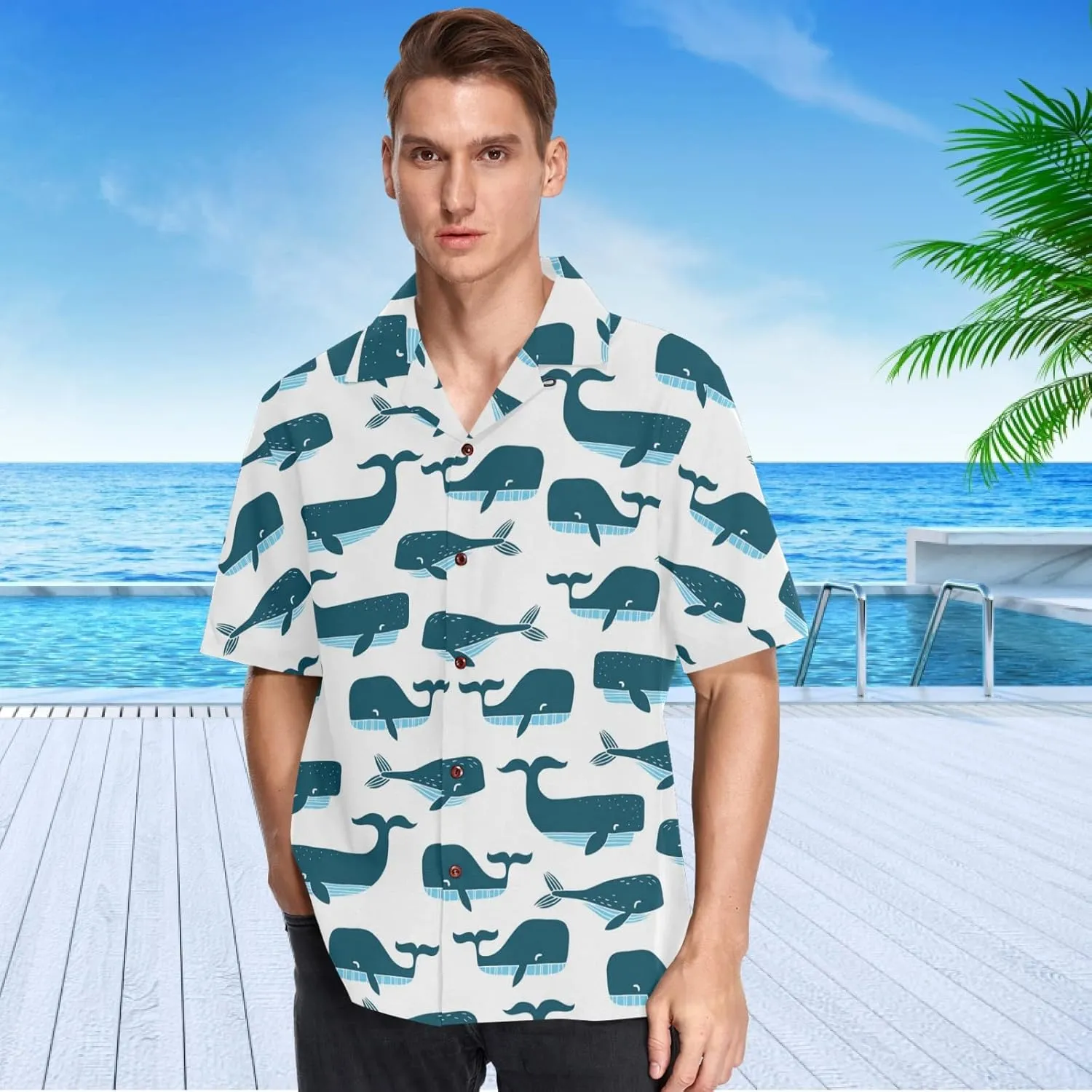 visesunny Hawaiian Shirts for Men Short Sleeve Aloha Beach Shirt Floral Summer Casual Button Down Shirts