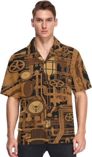 visesunny Novelty Hawaiian Shirts for Men Short Sleeve Aloha Beach Shirt Stylish Tropical Summer Casual Button Down Shirts