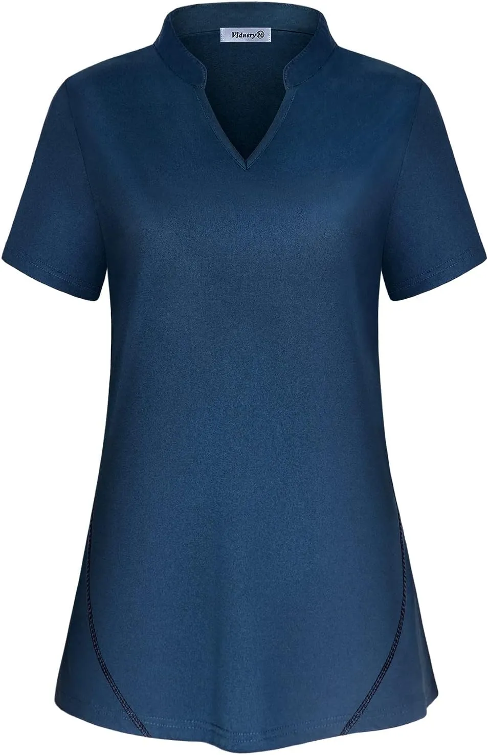 Vldnery Womens Golf Shirt Moisture Wicking V Neck Athletic Loose Yoga Workout Polo Shirt