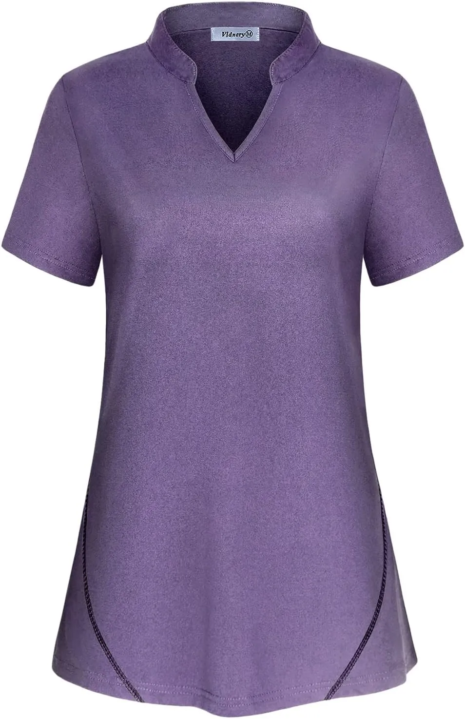 Vldnery Womens Golf Shirt Moisture Wicking V Neck Athletic Loose Yoga Workout Polo Shirt