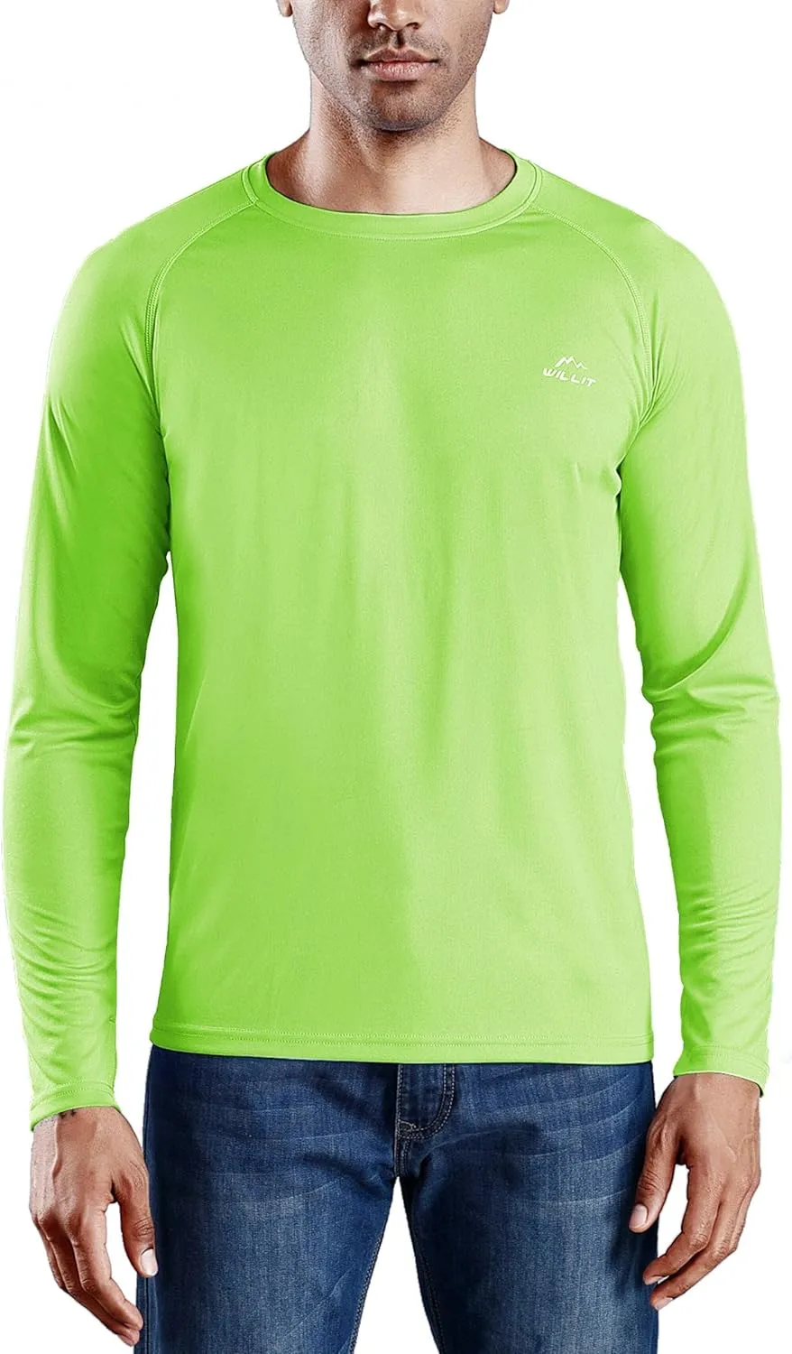 Willit Men's Rash Guard Swim Shirts UPF 50  Long Sleeve Shirts Sun Protection SPF Hiking Fishing UV Shirt