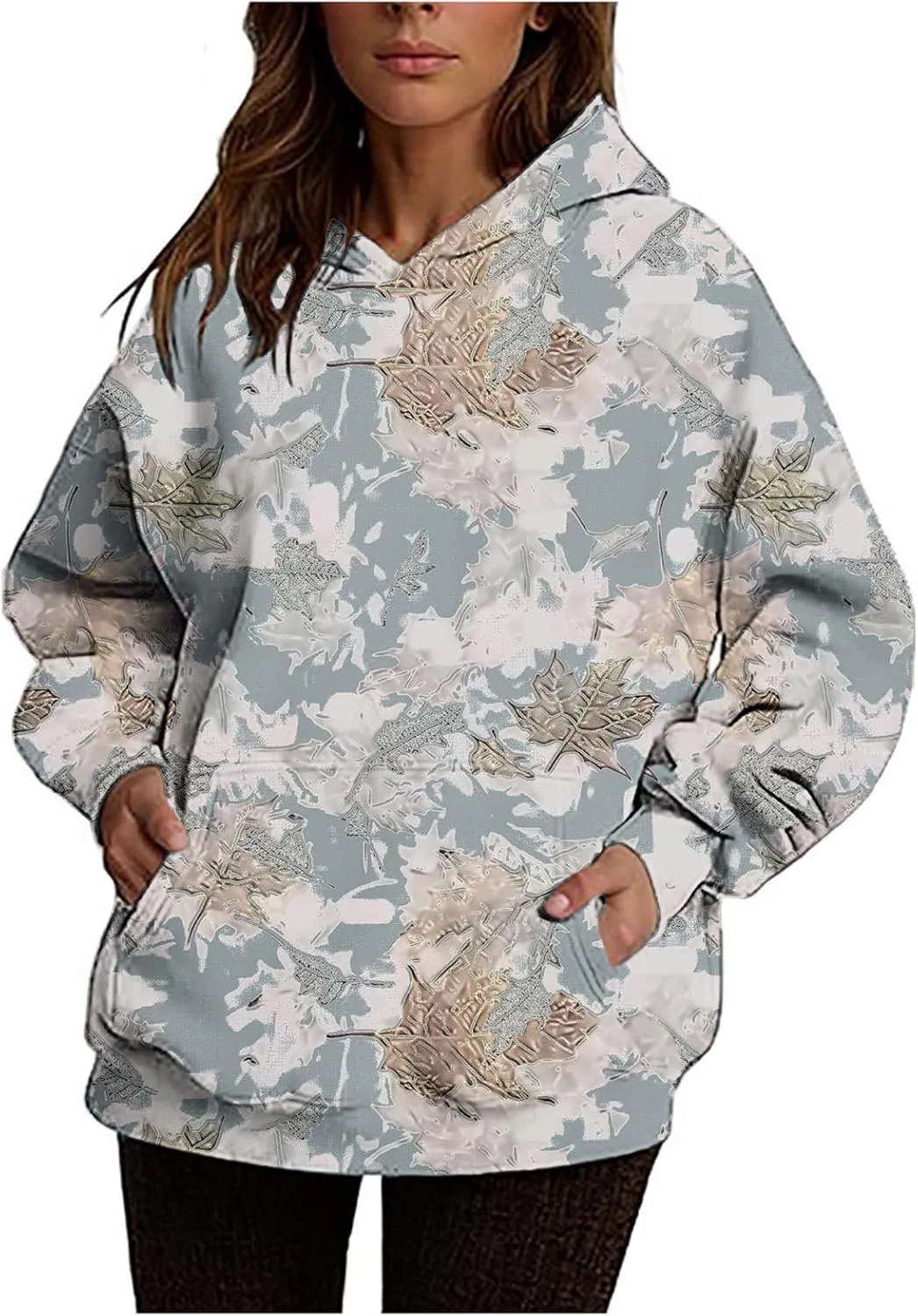 Womens 2024 Fall Sweatshirt Long Sleeve Fashion Graphic Design Pullover Hoodies Casual Oversized Sweaters Clothes