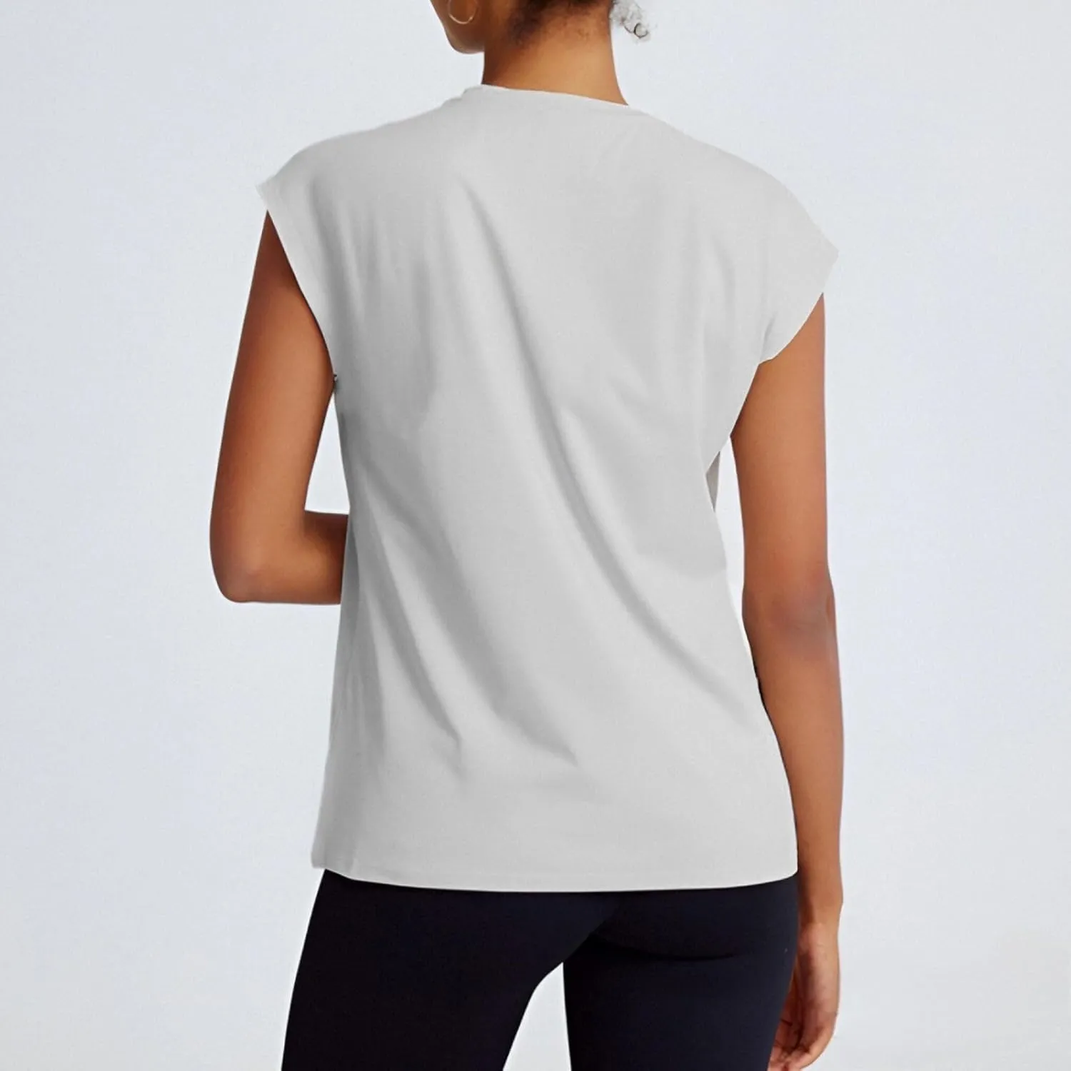 Women's Athletic Shirts Moisture Wicking Tennis Tops Exercise Gym Workout Tee Cap Sleeve