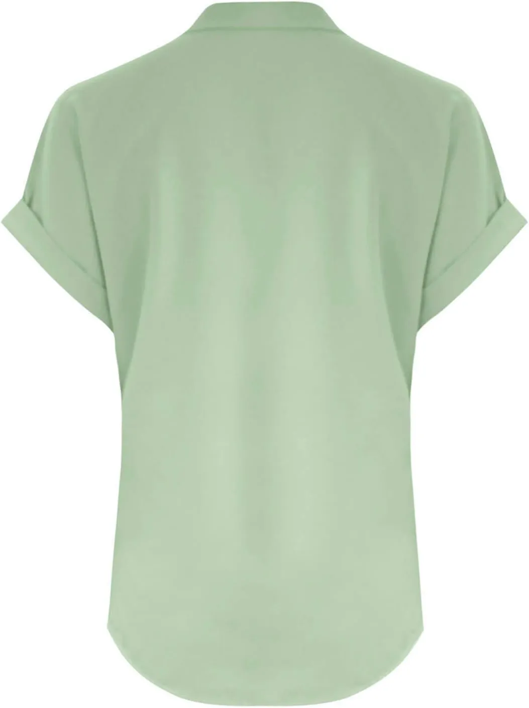 Womens Button Down Linen Shirt Short Sleeve V Neck Shirts Solid Color Comfy Tops Summer Casual Dressy Tunic Top