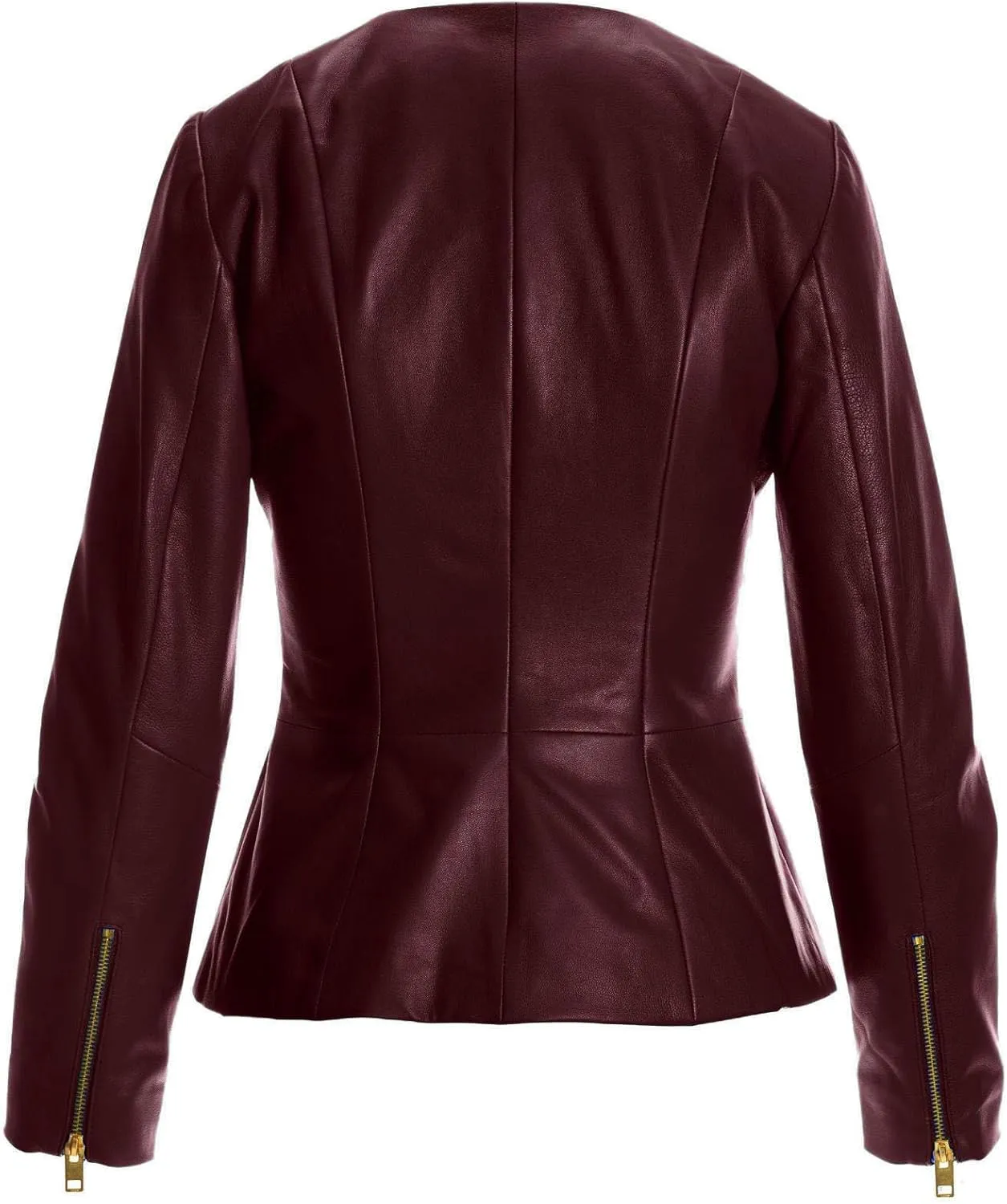 Womens Drowned Black Biker Lambskin Genuine Leather Jacket, Biker Jacket