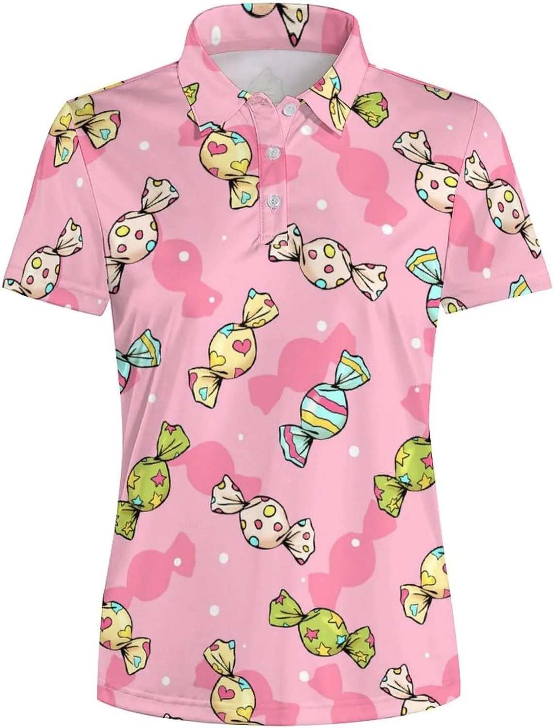 Women's Golf Polo Shirts Funny Short Sleeve Polo Shirts Quick Dry Tennis Tops Collared Golf Outfits Lightweight Workout Tops