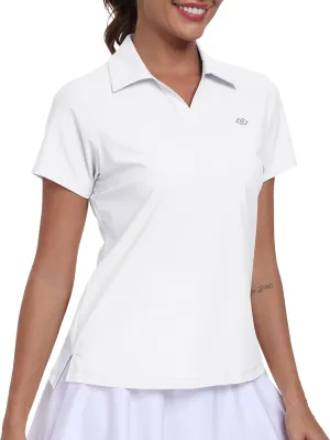 Women's Golf Polo Shirts Short Sleeve Moisture Wicking Golf Apparel Lady Golf Tops