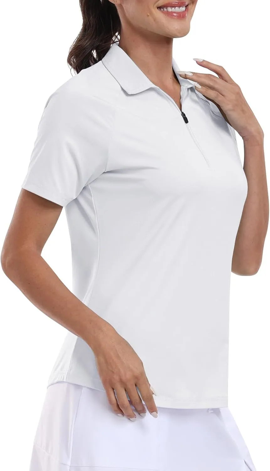 Women's Golf Polo Shirts Short Sleeve Moisture Wicking Golf Apparel Lady Golf Tops