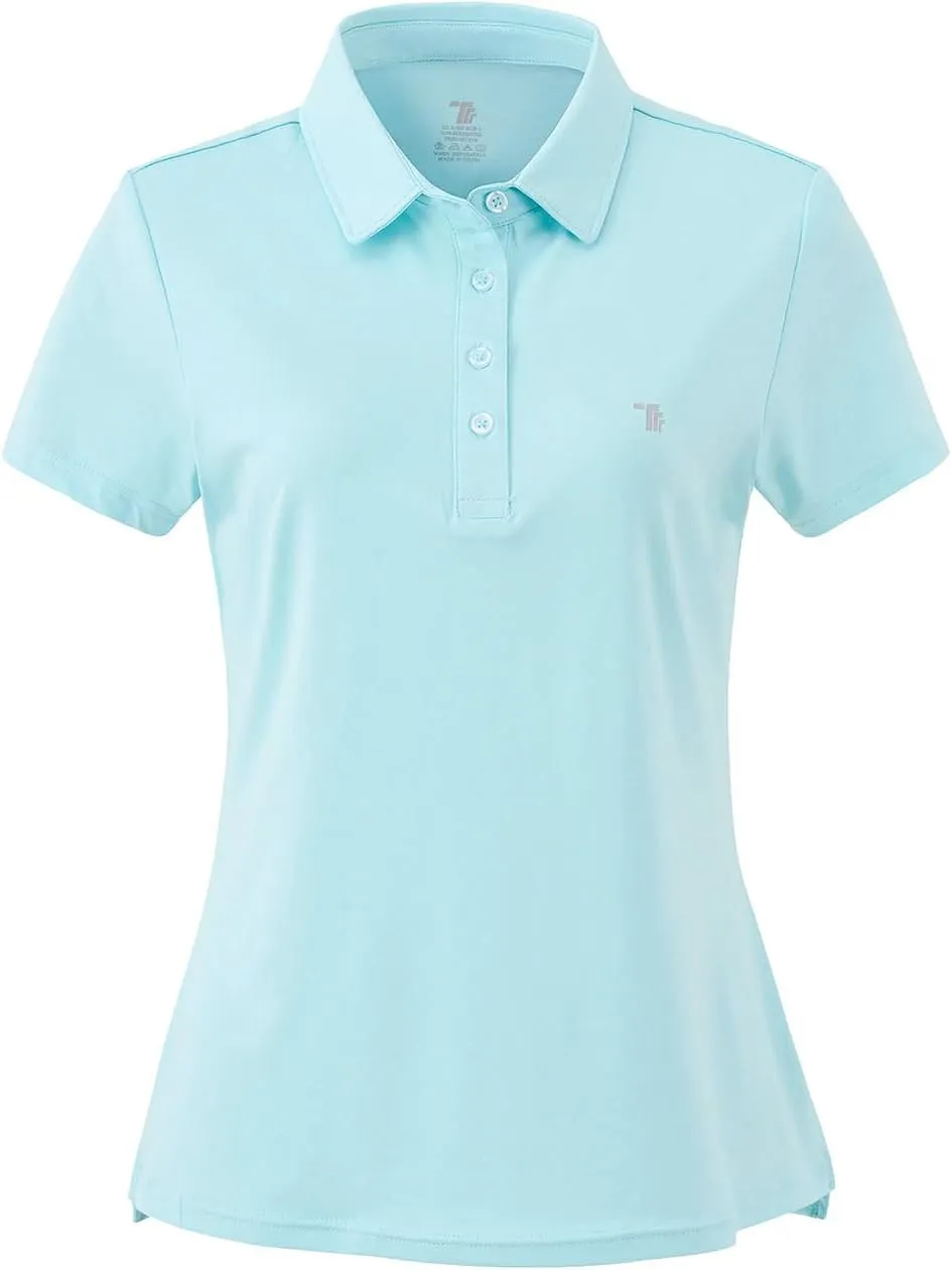 Women's Golf Polo Shirts Short Sleeve Moisture Wicking Golf Apparel Lady Golf Tops