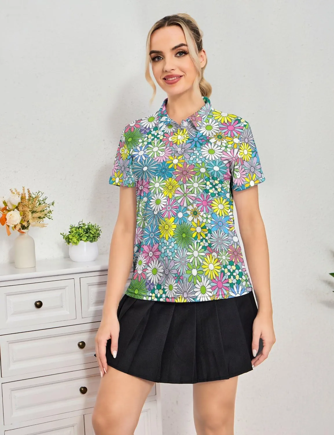 Womens Golf Shirt Moisture Wicking Golf Polo Shirts Golf Outfits Tee Shirts for Women