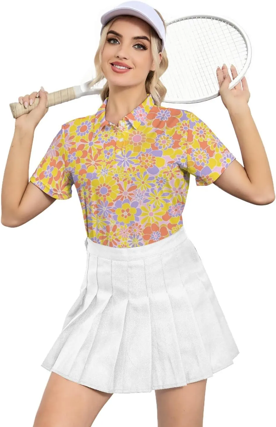 Womens Golf Shirt Moisture Wicking Golf Polo Shirts Golf Outfits Tee Shirts for Women