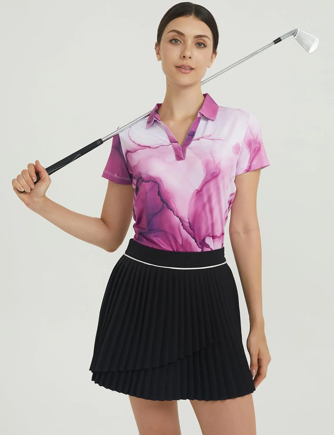 Womens Golf Shirt - Performance Moisture Wicking Quick-Dry Golf Polo Shirts for Women