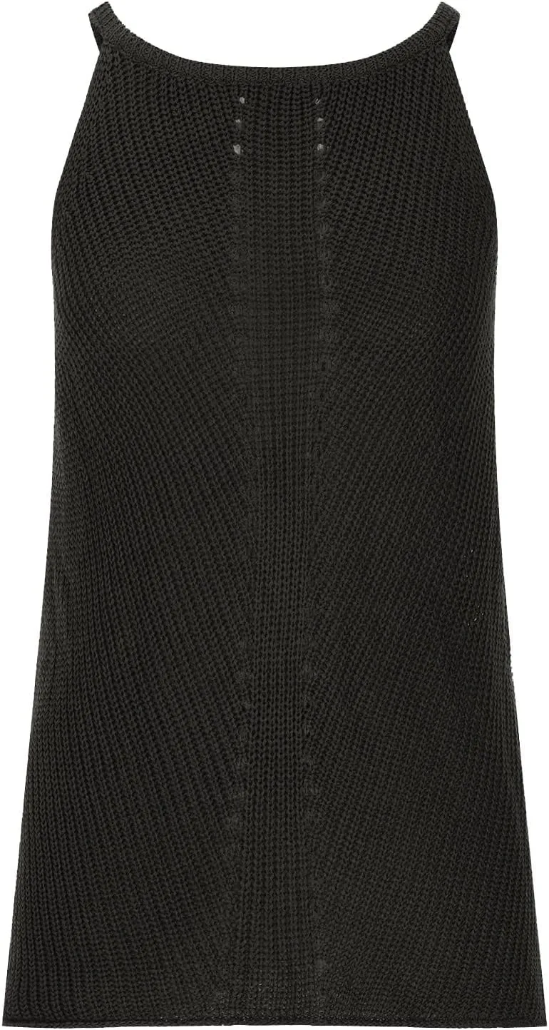 Womens Knitted Eyelet Tank Tops - Sleeveless Loose Fit Blouse Crew Neck Casual Camisole Summer Trendy Fashion Clothes