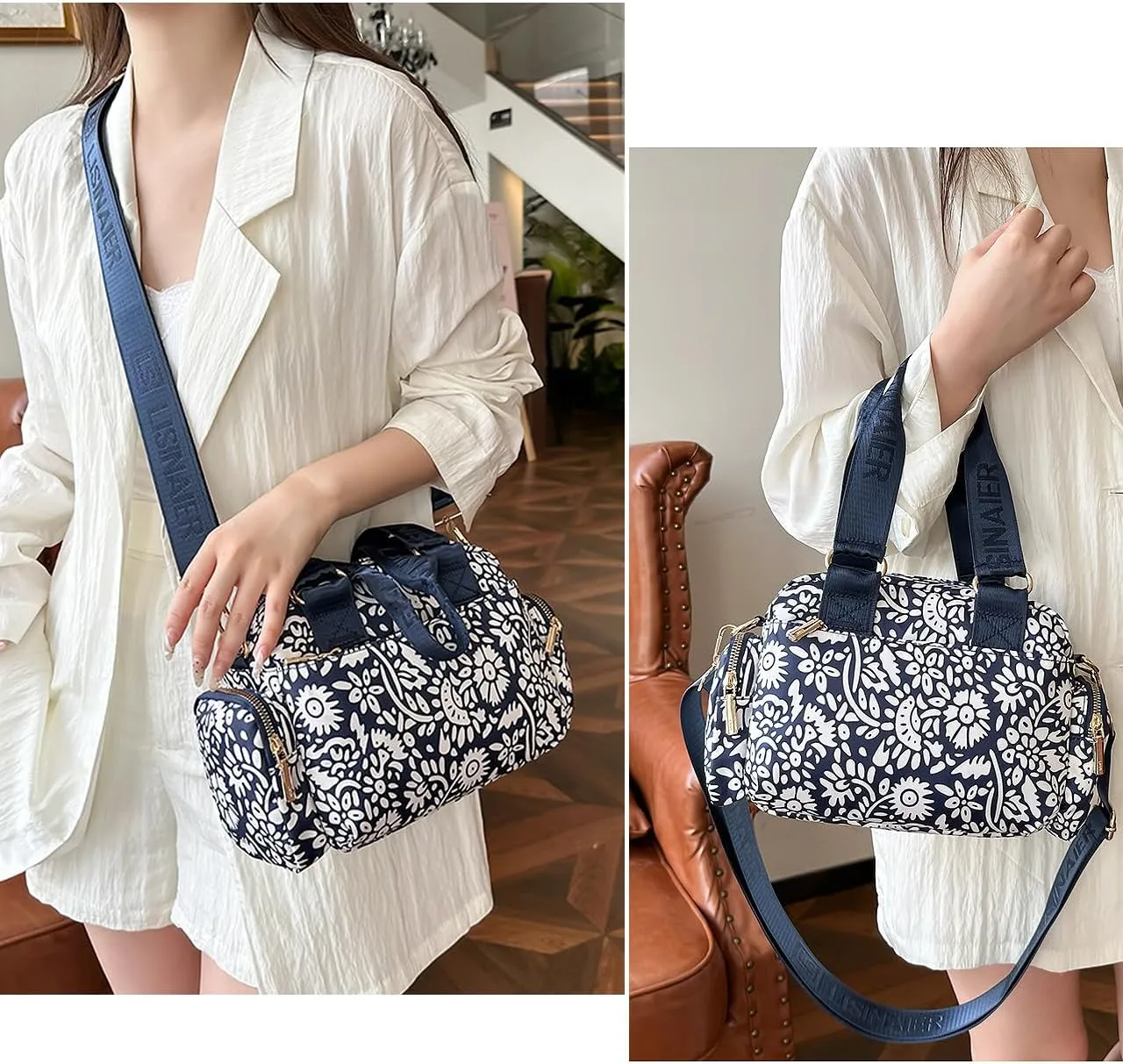 Women's Mini Gym Bag - Fashionable and Cute Sports Bag, Small Duffel Crossbody Gym Handbag for Travel/Hiking