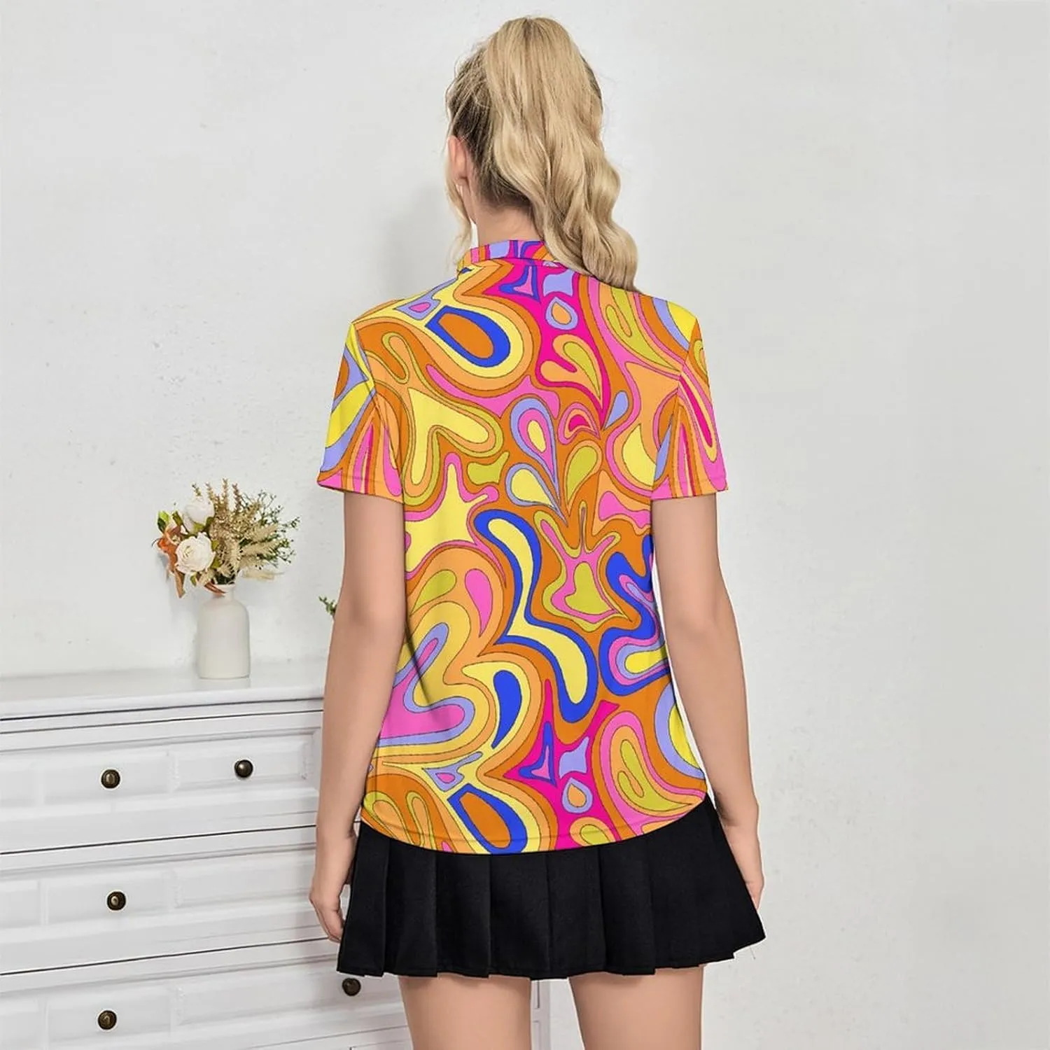 Women's Polo Shirt Quick Dry Golf Short Sleeve Shirts Moisture Wicking Polo Shirts Sports Tennis Shirt
