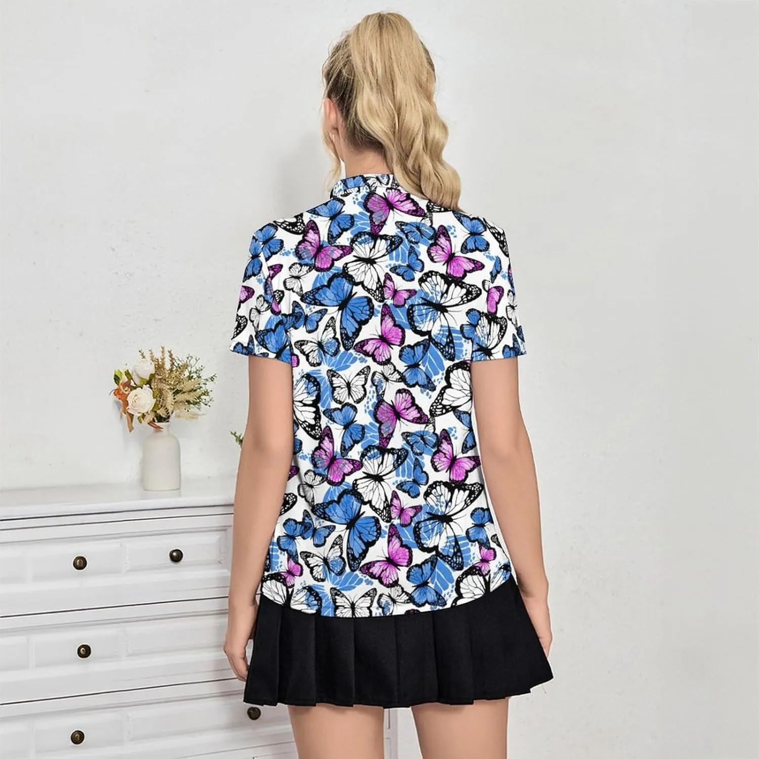 Women's Polo Shirt Quick Dry Golf Short Sleeve Shirts Moisture Wicking Polo Shirts Sports Tennis Shirt