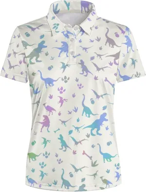Womens Polo Shirts Hawaiian Golf Shirts Short Sleeve Moisture Wicking Quick Dry Athletic Sport Golf Outfit for Women