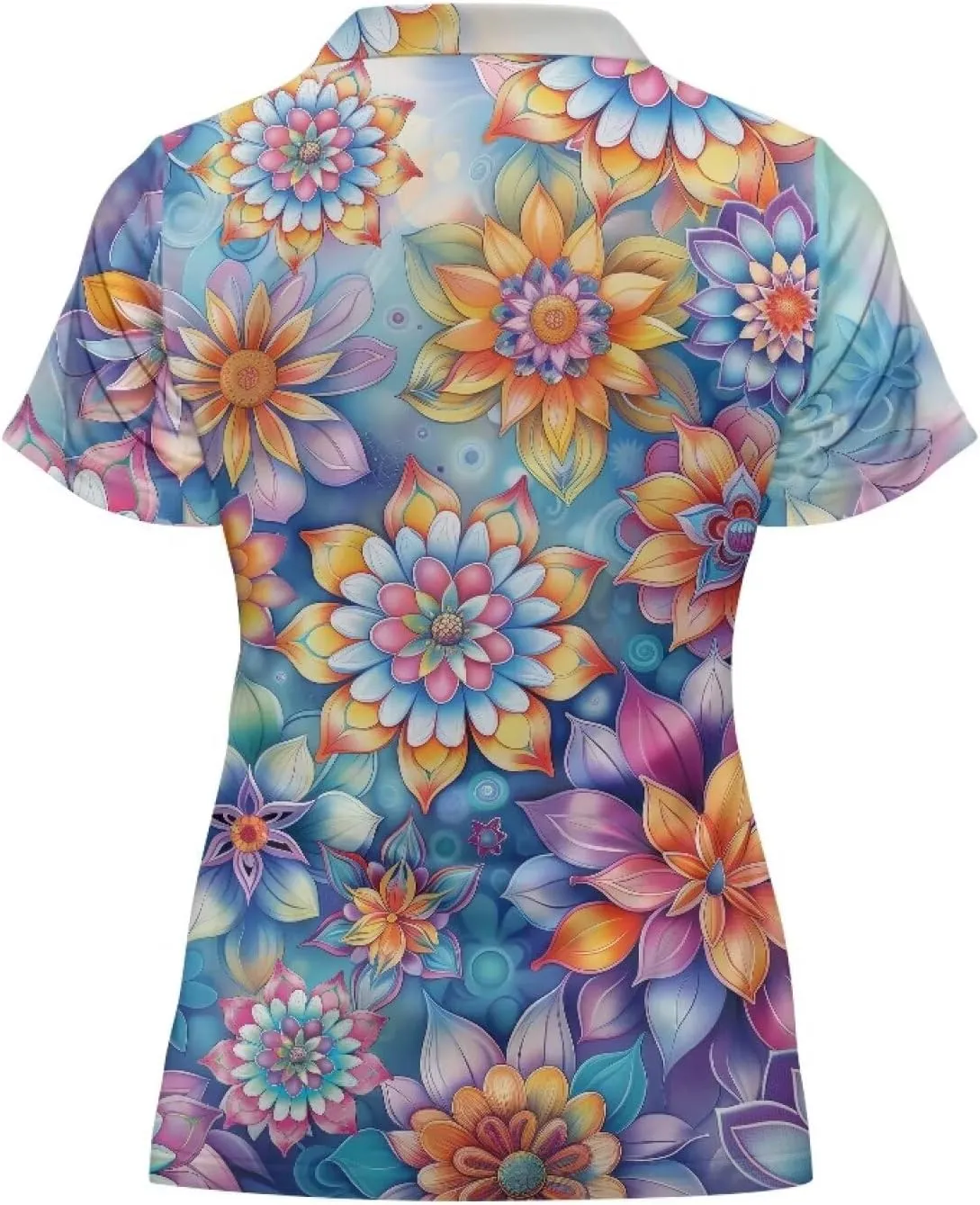 Women's Short Sleeve Golf Tennis Shirts Lightweight Zip Up Quick Dry Workout Pullover Tops Polo Shirts XS-2XL