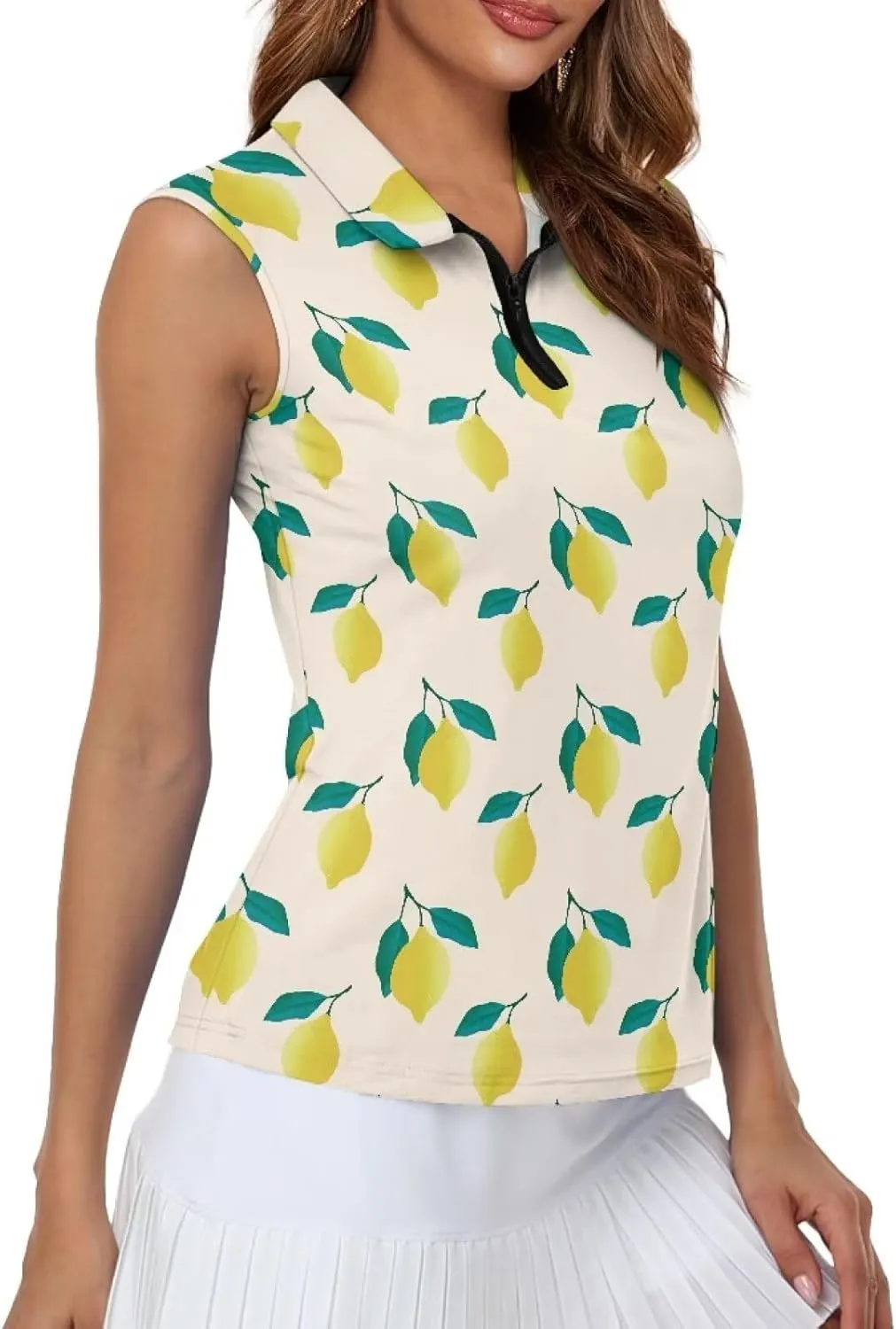 Women's Sleeveless Golf Shirts Racerback Design Tennis Shirts Moisture Wicking Golf Tank Top
