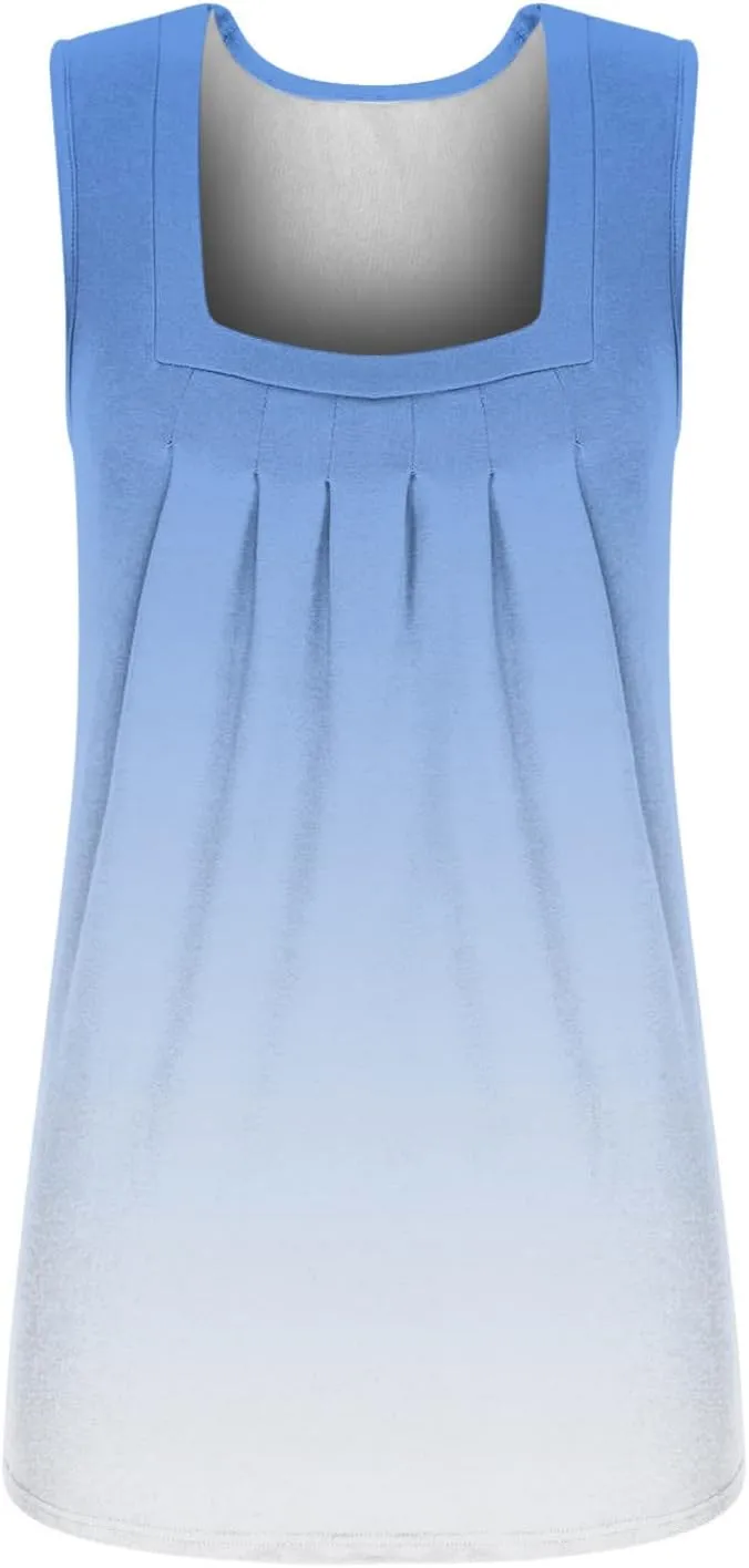 Womens Tank Tops Camisole Cami Top Casual Flowy Summer Sleeveless Tunic Tshirts Cami Vest Ruched Tops Hide Belly Tops