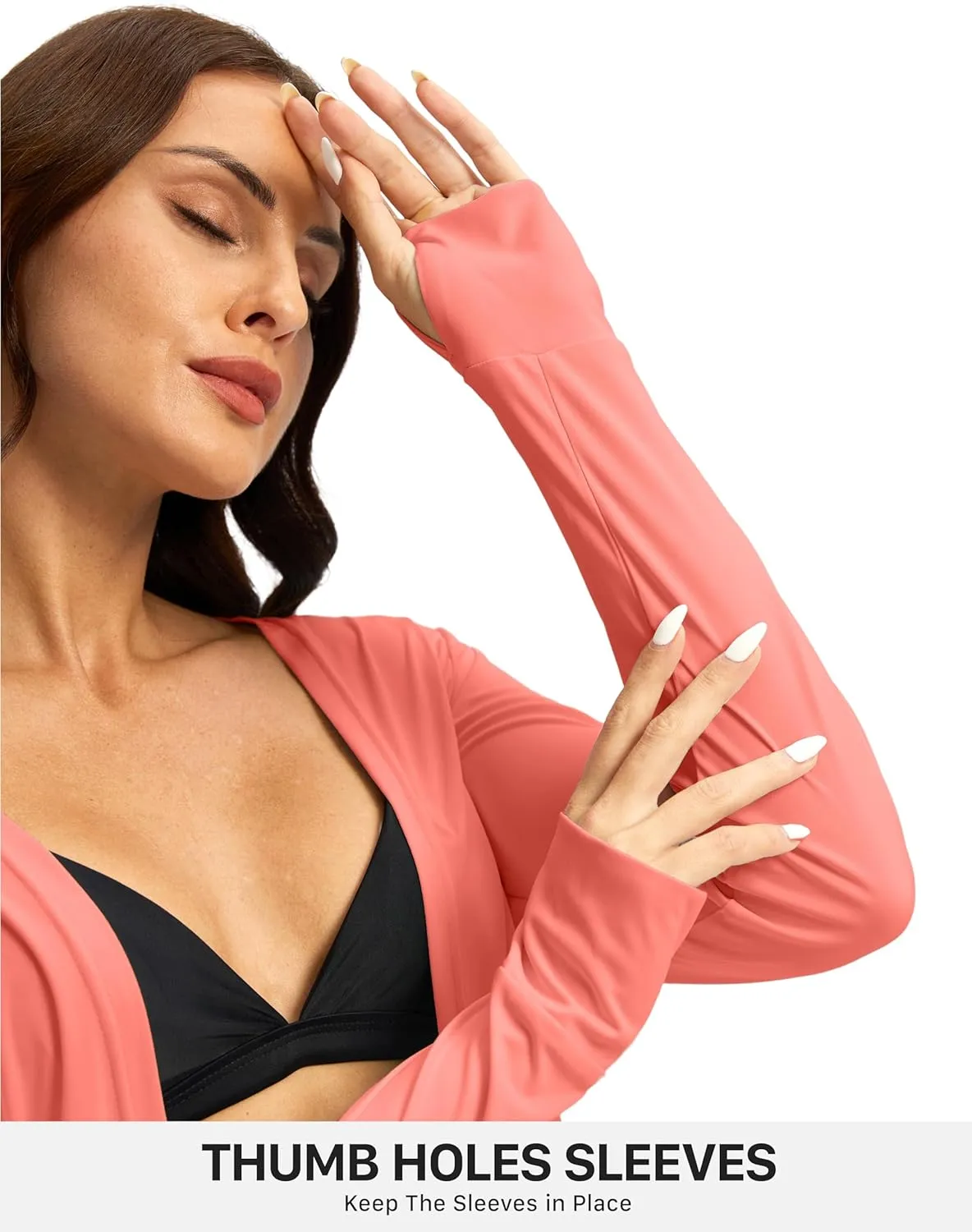 Women's UPF 50  Sun Shirt Long Sleeve UV Sun Protection Shirts Lightweight Cardigan for Women with Pockets SPF Swim Cover Up