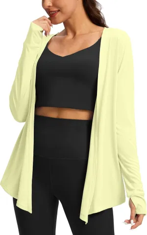 Women's UPF 50  Sun Shirt Long Sleeve UV Sun Protection Shirts Lightweight Cardigan for Women with Pockets SPF Swim Cover Up
